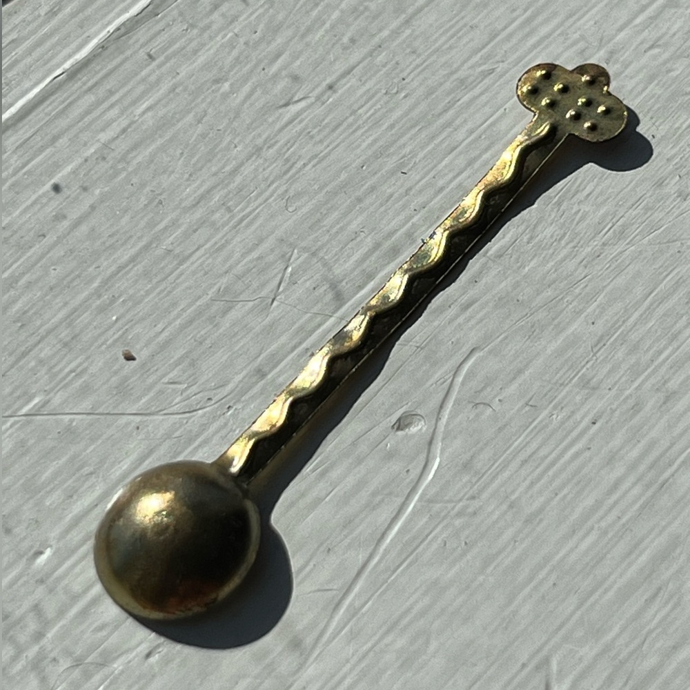 Miniature Antique Brass Spoon - Picture 2 of 5